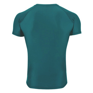 T-shirt de sport à manches courtes pour homme, à séchage rapide, en polyester, couleur turquoise, pour adultes, protection UPF50+, pour homme et femme - Product Image 4