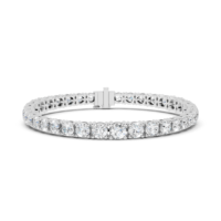Bracelet tennis en diamant cultivé en laboratoire certifié IGI HB DIAMOND & JEWELLERY, or 10K 14K 18K, réglable, VVS VS, unisexe