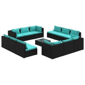 Set Lounge da Giardino Nero - Product Image 2