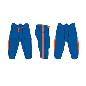 Maillot de football américain personnalisé sublimé bleu orange 84 col en V manches courtes anti-transpiration uniforme pour hommes adultes - Product Image 3