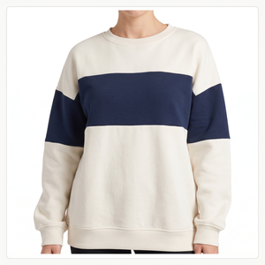 Sudadera casual con capucha para mujer, con lentejuelas, bloques de color, media cremallera, cuello redondo, manga larga y puños acanalados, para otoño e invierno - Product Image 1