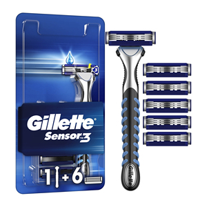 Lames de rasoir jetables Gillette Sensor3 Comfort pour hommes, lot de 12, cartouches en acier inoxydable - Product Image 1