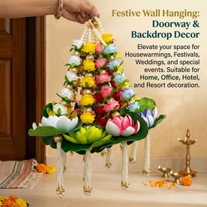 Decoraciones Tradicionales de Pared con Cuentas de Loto Flotantes para Bodas, Diwali, Hogar y Oficina - Product Image 3