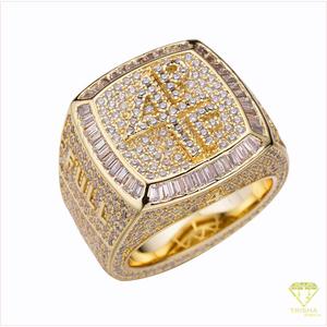 Anillo de Plata de Ley 925 con Diamante Cultivado en Laboratorio, Diseño Cuadrado, Aspecto de Piedra Brillante de Lujo, para Compradores Mayoristas - Product Image 2
