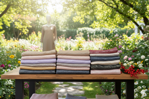 Châles en cachemire texturé à chevrons de qualité supérieure - Écharpes légères et douces en mélange de coton pour toutes les saisons - Étoles élégantes multicolores - Product Image 3