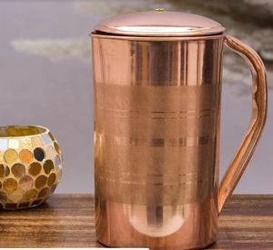 Ensemble de carafes en cuivre pour la purification traditionnelle de l'eau, ensemble en métal avec verres, durable, réutilisable, vaisselle de cuisine. - Product Image 5