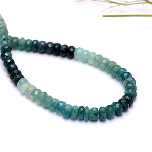 Perles facettées rondes en Grandidierite naturelle de Madagascar, 5mm-6mm, pierres précieuses pour la création de bijoux - Product Image 1