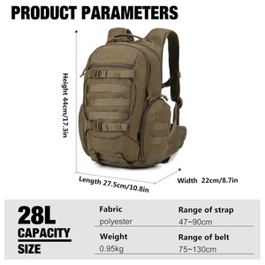 Sacs à dos tactiques sur mesure avec impression de logo personnalisé, rangement multi-compartiments et système de transport confortable - Product Image 6