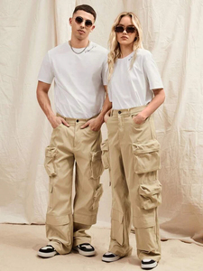 Pantalon Cargo Décontracté Homme OEM 2026 Tendance Urbaine Multi-Poches Style Workwear en Polyester/Coton avec Cordon de Serrage - Product Image 4