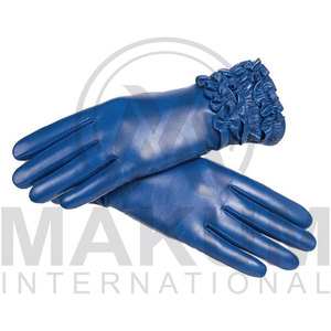 Nouveaux gants en cuir véritable tendance avec garniture 100% cuir véritable, gants d'hiver - Product Image 4