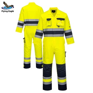 Combinaisons de travail respirantes, antistatiques, réfléchissantes, en coton, haute visibilité, vêtements de protection durables - Product Image 1
