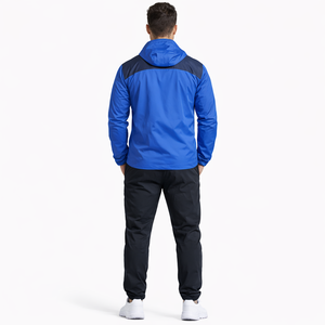 Chaqueta Cortavientos Azul Personalizada para Hombre – Ligera, Impermeable, Estilo Urbano, Proveedor Mayorista en EE. UU. - Product Image 2