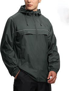 High Quality Custom Fashion <b>Men's</b> Waterproof Eco-Friendly Quilted Winter Windbreaker <b>Jacket</b> Zipper Lightweight Logo - Product Image 2