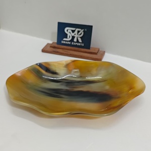 Tazón Decorativo de Cuerno de Búfalo Premium, Hecho a Mano, Pulido, Apto para Alimentos, Plato Ondulado para Frutas, Bocadillos, Comedor y Decoración del Hogar - Product Image 5