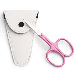 Tijeras para Cutículas de Acero Inoxidable con Mango Rosa, para Diestros, con Logotipo Personalizado, Precio Competitivo, Alta Calidad, Crea Tu Propio Diseño - Product Image 1