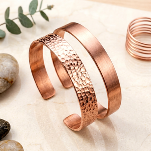 Brazalete Ancho de Cobre Martillado Estilo Vintage SOFIYA CRAFT, Chapado en Cobre Antiguo, Geométrico, Unisex, Joyería de Moda para Regalo - Product Image 6