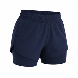 Shorts de sport décontractés pour femmes, haute élasticité, respirants, séchage rapide, couleur unie, pour yoga, course à pied et fitness - Product Image 6