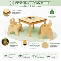 Ensemble table et chaises en bois Montessori pour la maternelle, la garderie, l'école et la petite enfance