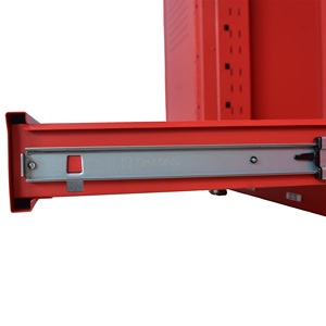 Armoire à outils en acier noir mat avec 3 tiroirs, idéale pour le rangement dans les garages et ateliers - Product Image 3