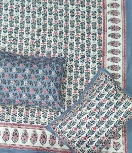 Custom Printed Bed Sheets Wholesale Premium Pure Cotton <b>Fabric</b> Luxury Hand Block Print Bedding Set Hotel Supply Factory - Product Image 1