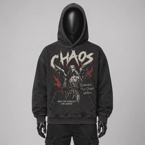 Sweat à capuche oversize respirant en polaire avec passepoil, dernier design, pour hommes, vêtements de sport personnalisés OEM pour hommes - Product Image 1