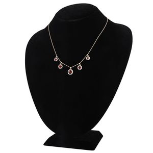 สร้อยคอจี้รูปดาวประดับเพชรสามเม็ดทองคำโรสโกลด์ 14K สุดหรู เครื่องประดับชั้นดีสำหรับผู้หญิง ของขวัญวันครบรอบแต่งงาน รุ่นใหม่ - Product Image 5