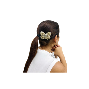 Barrette Papillon Perlée de Strass Faite à la Main Personnalisée, Ornements Délicats Faits à la Main, Accessoire de Cheveux Élégant pour Fête - Product Image 3