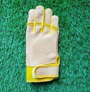 Gants de baseball en cuir à doigts séparés avec design respirant pour adultes droitiers, utilisation en position de receveur, fermeture auto-agrippante - Product Image 4