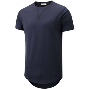 T-shirt long pour homme, coupe décontractée, en coton 230 GSM, idéal pour l'été, tailles personnalisées, services OEM, fabrication, faible MOQ - Product Image 4