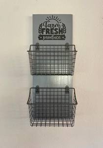 Panier mural en fil métallique à 3 niveaux détachable pour fruits et légumes, support de rangement pour jouets de chambre à coucher, organisateur de cuisine - Product Image 5