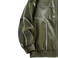 Blouson Bomber pour Homme en Cuir d'Agneau Français Naturel de Haute Qualité, Design Personnalisé, Écologique, Imperméable