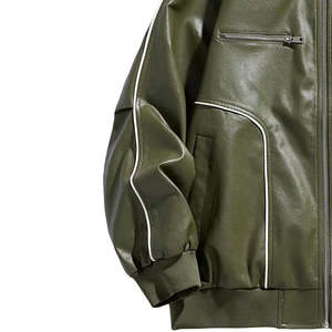 แจ็คเก็ตบอมเบอร์หนังแกะฝรั่งเศสแท้คุณภาพสูง ดีไซน์สั่งทำพิเศษ เป็นมิตรกับสิ่งแวดล้อม กันน้ำ สำหรับผู้ชาย - Product Image 6