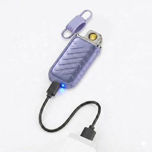 ไฟแช็คแบบพกพา รุ่นใหม่ ดีไซน์เก๋ วัสดุโลหะ ชาร์จไฟผ่าน USB กันลม ไฟแช็คอิเล็กทรอนิกส์ สำหรับนักสูบบุหรี่ - Product Image 2