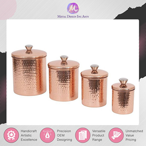 New Arrival Highest Selling Kitchenware Copper Made Food Storage <b>Spice</b> <b>Jar</b> & Medicine Container Box at Exceptional Price - Product Image 4
