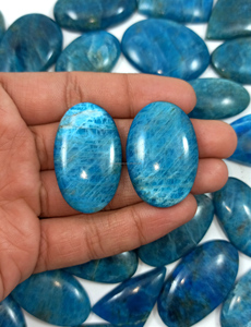 Vente en gros de pierres précieuses naturelles en cristal, apatite cabochon pour la fabrication de bijoux en argent DIY - Product Image 5