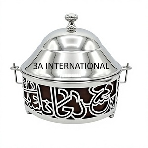 Olla redonda de acero inoxidable con diseño de corte láser, olla térmica para servir alimentos, para uso en restaurantes, hoteles y catering. - Product Image 1