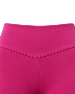 Manufacturer Customized Fuchsia Pink Womens Seamless Yoga Set <b>Flare</b> <b>Leggings</b> And Sports Bra Gym Workout Fitness Activewear - Product Image 5