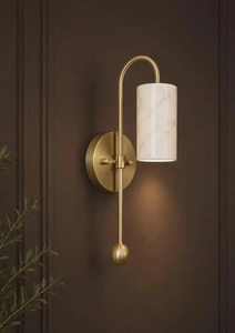 Natural Alabaster <b>Wall</b> <b>Sconce</b>, Antique Brass <b>Wall</b> <b>Light</b> - Product Image 3
