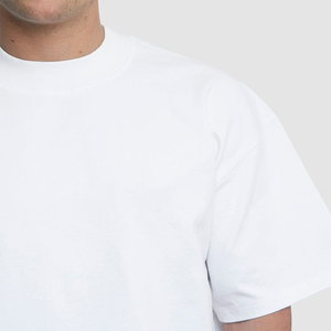 เสื้อยืด OEM แบบกำหนดเอง ผ้าฝ้าย 100%  แบบเรียบ  250 300 GSM ทรงโอเวอร์ไซส์  แบบครอป ทรงบ็อกซี่ สำหรับผู้ชายและผู้หญิง - Product Image 3