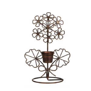 Nouveauté : Pot de fleurs en fer forgé avec support, revêtement poudré, durable, pour intérieur/extérieur, décoration de la maison, jardin, taille personnalisable - Product Image 6