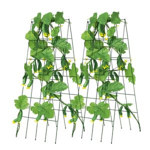 Traliccio da Giardino Pieghevole in Metallo 99x81 cm per Piante Rampicanti, Set Traliccio per Cetrioli con Legature a Torsione, Ideale per Recinzioni e Cancelli - Product Image 1