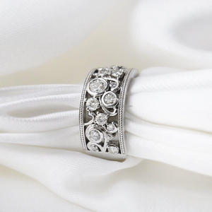 IGI Lab Grown Cut Diamant Vintage 14k Or Jaune À La Main Bar Réglage Mariage/Anniversaire Anneau Unisexe Fine Jewelry Parties - Product Image 4