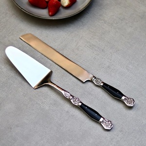 Ensemble de service à desserts Elite – Couteau à gâteau moderne et outils de service pour mariages, anniversaires et événements - Product Image 5