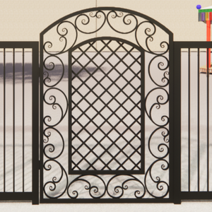 Puerta de Hierro Forjado Personalizada, Puerta de Entrada Decorativa de Metal para Desarrollos Residenciales de Lujo - Product Image 6