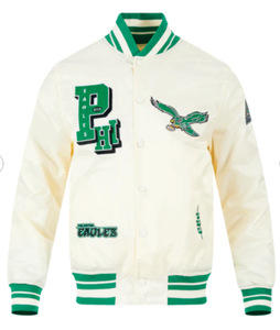 Vestes universitaires réversibles unisexes BLACK LAND INDUSTRIES, best-sellers, en cuir satiné Philadelphia, avec broderie frontale, pour l'hiver - Product Image 1