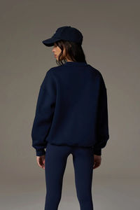 Sudadera de Mujer para Otoño/Invierno, Cuello Alto, Estampado Frontal, Logotipo Personalizado, Talla Grande, 100% Algodón Ecológico, Transpirable - Product Image 4