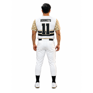 Maillot de baseball personnalisé 100 % polyester à rayures, séchage rapide, avec un seul bouton, uniforme d'équipe pour jeunes clubs amateurs, étiquette OEM - Product Image 2