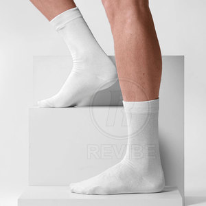 Cotton Breathable High Quality Crew <b>Socks</b> for <b>Men</b> Winter Gym Sports Customizable - Product Image 5