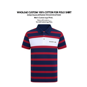 Vente en gros de polos pour hommes en coton 100% personnalisés, t-shirts rayés de haute qualité à bas prix avec impression de logo personnalisé - Product Image 3