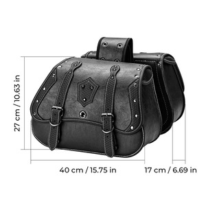Alforjas Universales Erni Sports de PU de 25L con Portavasos para Harley Sportster Softail, Equipaje Lateral de Viaje - Product Image 2